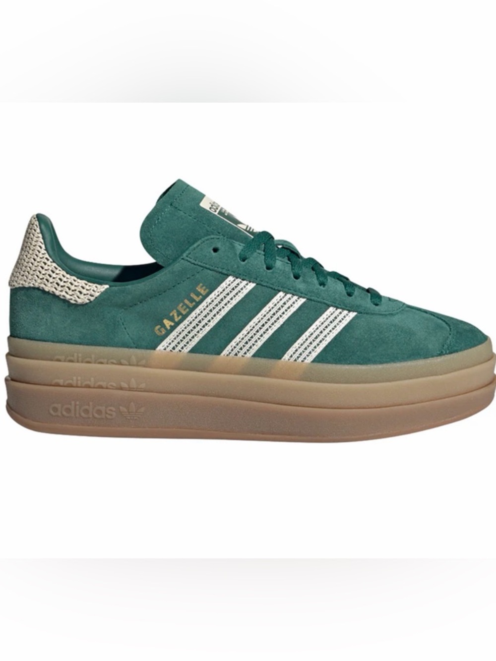 adidas Gazelle Platform Sneaker in Teal Green & Gum